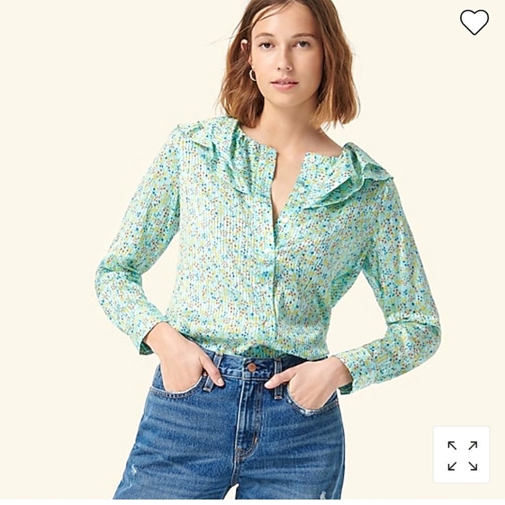NWT J CREW Floral Blouse.